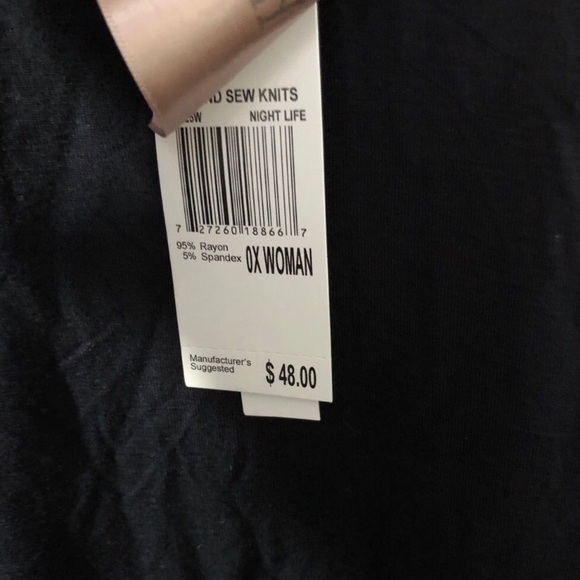 Navy Blue Philosophy Plus Size T-Shirt Blouse NWT - Picture 4 of 5